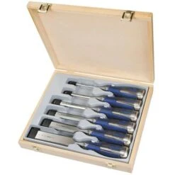 Irwin Marples M750 6 Piece High-Impact Chisel Set In Wooden Box